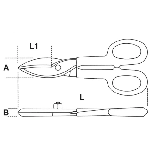 Vendita online Cesoie modello americano lame larghe diritte art.1112